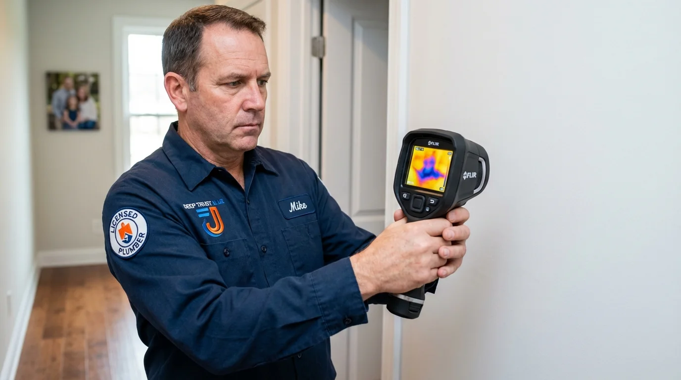 Thermal imaging leak detection by Johns Plumbing LLC in Burlington